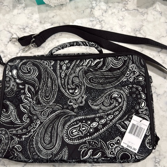 New with tag Vera Bradley crossbody laptop case Stellar Paisley - Picture 1 of 10